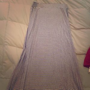 Striped maxi skirt
